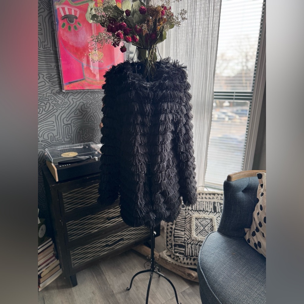 SOLD!! SOLD!! Black fur sweater